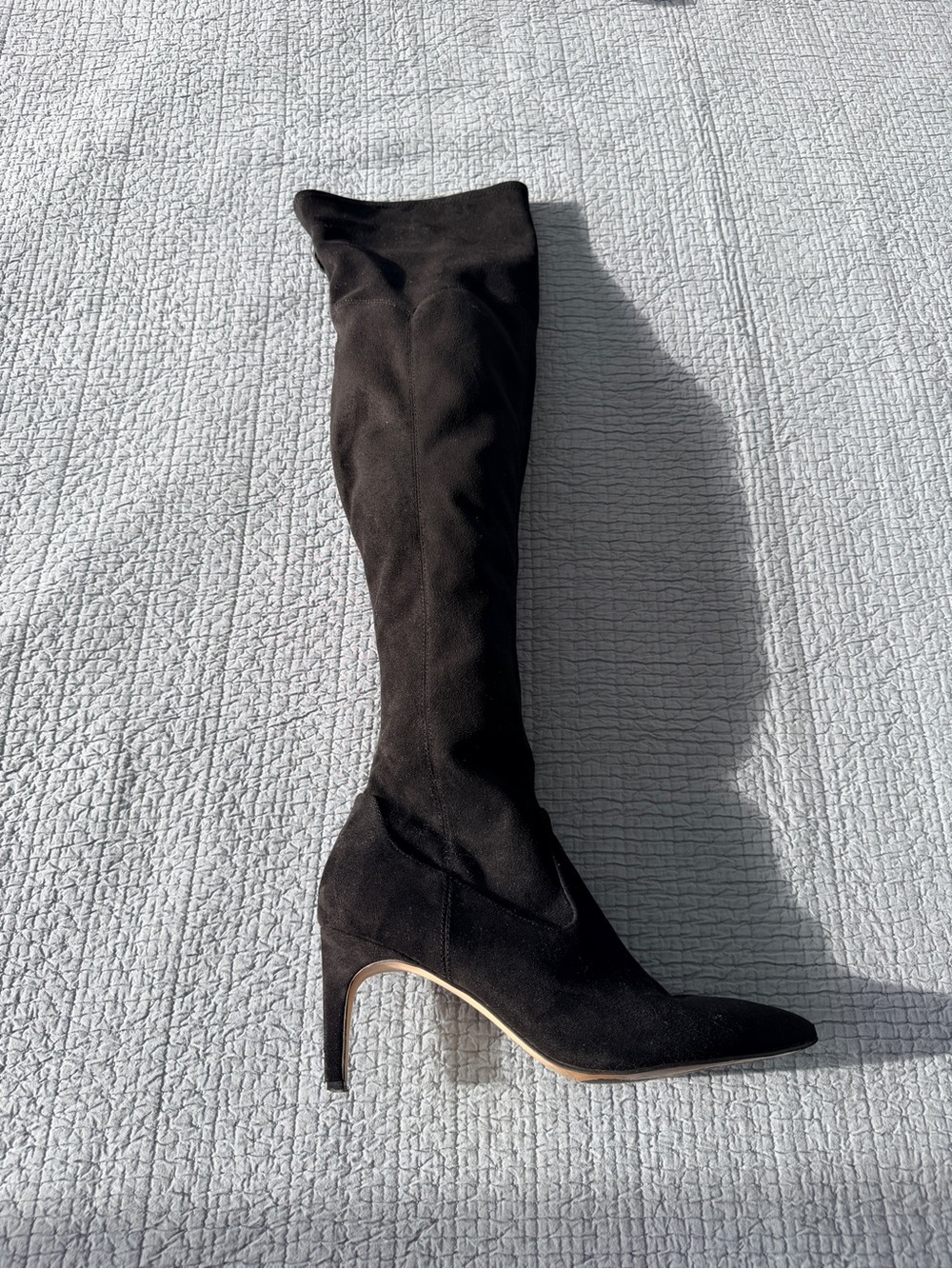 Calvin Klein Black Over-the-Knee Pointed Toe Stiletto Boot